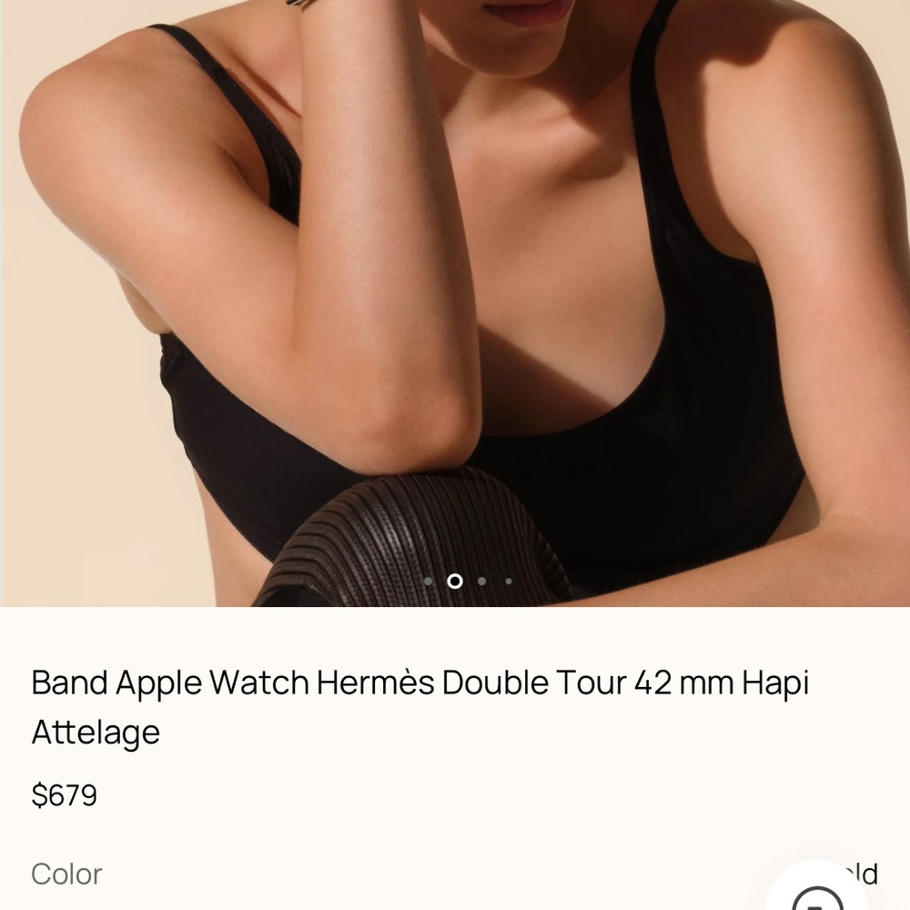 Apple Watch Hermès Attelage Brown Leather Double Tour Band 38 - Picture 6 of 6